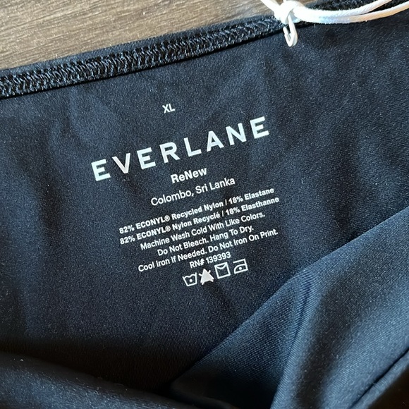 EVERLANE RENEW BIKINI BOTTOM SIZE XL BLACK NWT - Picture 2 of 5
